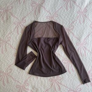 Mesh Long Sleeve Top